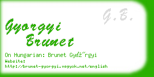 gyorgyi brunet business card